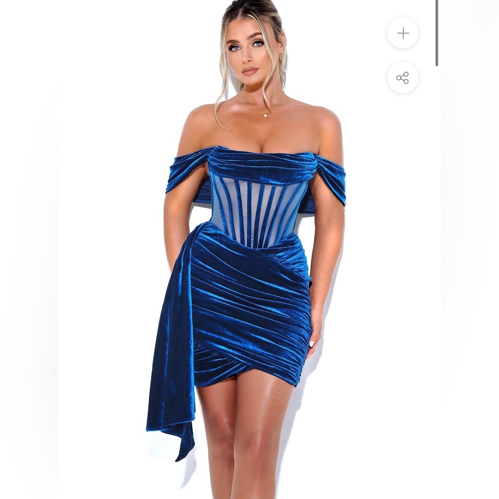 Miss Circle Draping Off Shoulder Corset Dress